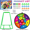 Large Dart Board for Kids, Kids Double-Sided Dart Board with Sticky Balls and Darts, Indoor/Outdoor Sport Fun Party Play Game Toys, Gifts for 3 4 5 6 7 8 9 10 11 12 Year Old Boys Girls by TinyTreasures Baby Boutique