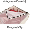 Household Essentials 3364-1 Cotton Canvas Blanket Storage Bags | Natural, Off-White by CozyNest Decor
