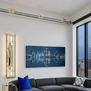 LevvArts Modern City Wall Art Chicago Downtown at Night Picture Print on Canvas Building Artwork for Office Living Room Wall Decoration by CozyNest Decor