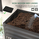 Outsunny Raised Garden Bed with Galvanized Steel Frame, Storage Shelf and Bed Liner, Elevated Planter Box with Legs for Vegetables, Flowers, Herbs, Dark Gray by GreenHaven Gardens
