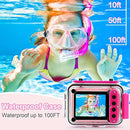 GKTZ Kids Camera - Waterproof Underwater Camera for Kids, Christmas Birthday Gifts for Girls Age 3-12, 1080P HD Children Digital Action Camera, Pool Toys for Kids Age 4-12 by TinyTreasures Baby Boutique