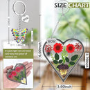 KY&BOSAM Heart Suncatcher Mom Gifts Glass Butterfly Suncatchers for Window Hanging with Pressed Flower Between Heart in Glass and Metal Charm Gifts for Mom Mother's Day Valentine's Birthday Christmas by GreenHaven Gardens