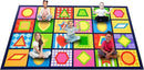 Booooom Jackson Seating Classroom Rug for Kids Room Seating Décor, 7'54''x13'12'' Vibrant Geometric Patterns Large Preschool Carpet Seating Rug for Teaching and Playroom, Non-Slip Rubber Backing by CozyNest Decor