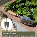 Classic 3-Piece Garden Tool Set - Durable Stainless Steel with Wood Handles. Trowel, Rake & Transplanter for Easy Digging, Weeding & Planting - by Truly Garden by GreenHaven Gardens