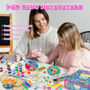 klmars Mermaid Themed Wooden Painting Kit-Glow in The Dark-Arts & Crafts Gifts for Kids Girls Ages 6-12-Wood Slice Craft Activities Kits -Mermaid Art Toys for Kids Christmas Gifts by TinyTreasures Baby Boutique