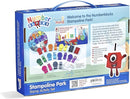 hand2mind Numberblocks Stampoline Park Stamp Activity Set, 20 Stamps, 12 Washable Ink Pads, Number Toys, Kids Arts & Crafts, Preschool Math Toys, Toddler Learning Activities, Birthday Gifts for Kids by TinyTreasures Baby Boutique