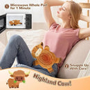 Microwave Heating Pad for Pain Relief, 16" x 11" Microwavable Heating Pads for Cramps, Back Pain, Neck Shoulder, Muscles, Knee, Joints, Natural Heat Pack Moist Heat, Highland Cow with Round Eyes by CozyNest Decor