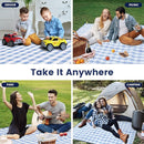 sapsisel 80”x 80” Picnic Blanket Extra Large, Waterproof and Foldable Beach Blanket, 3-Layer Outdoor Blanket for 6 to 8 Adults, for Camping, Park, Beach, Grass, Indoors… by TinyTreasures Baby Boutique