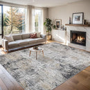 Area Rugs 10x14 Living Room - Washable Rug Modern Abstract Soft Large Neutral Non-Slip Carpet Indoor Floor Thin Carpets for Bedroom Dining Room Farmhouse Nursery Home Office Brown Black Grey by TinyTreasures Baby Boutique