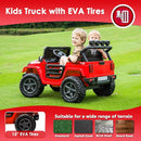 24V 2 Seater Ride On Truck with Remote Control 4WD Electric Car for Kids Ride On Car Battery Powered Ride On Toy Car with Music Player, LED Lights, Bluetooth, Rear Shock Absorber, Red by TinyTreasures Baby Boutique