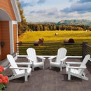 Westin Outdoors Laguna WO Home Furniture Adirondack Chair 4 PC Set Classic Outdoor Patio Folding Chair for Bon Fire Pit Lawn Backyard Beach Plastic Weather-Resistant (White) by GreenHaven Gardens