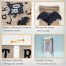 Uniwish Trick or Treat Burlap Banner Halloween Decorations for Mantel Fireplace Glitter Bat Garland Bunting Home Wall Decor Halloween Party Supplies by CozyNest Decor