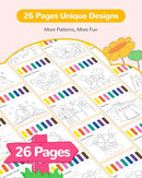 TECJOE Paint with Water Coloring Books for Toddlers, Princess Series Watercolor Set with 3 Brushes, Mess Free Painting Activity for Kids Ages 4 5 6 7 8, Arts & Crafts Toy by TinyTreasures Baby Boutique