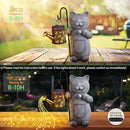 Mothers Day Mom Gifts for Mom, Solar Garden Outdoor Statues Cat with Kettle Light, Birthday Mom Gifts for Her Women Grandma, Cat Lovers Gifts for Women, Gardening Gifts House Warming Gifts New Home by GreenHaven Gardens
