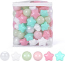 GOGOSO Ball Pits Balls for Toddlers Pack of 50 100 200 Plastics Shape Ball Non-Phthalate Non-BPA Non-Toxic 2.2-Inch Crush Proof Play Balls by TinyTreasures Baby Boutique