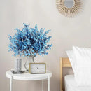 Sggvecsy 6 Pcs Babys Breath Artificial Flowers Gypsophila Bouquets Bulk Real Touch Fake Silk Flowers for Home Wedding DIY Floral Arrangement Kitchen Table Centerpiece Festival Decoration (Blue) by CozyNest Decor