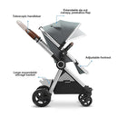 Mompush Ultimate 2 Baby Stroller for Infant and Toddler with Newborn Mode and Reversible Seat, All-Terrain Stroller with All-Wheel Suspension, Includes Car Seat Adapter and Large Storage Basket by TinyTreasures Baby Boutique