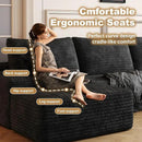 108" Sectional Couches for Living Room Modern Modular Sofa with L-Shape Couchs Upholstered Boneless Couch Deep Seat Sectional Couch with Chaise (Black, Right Facing Chaise+2Seaters+1Ottoman) by CozyNest Decor