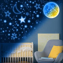 965 PCS Glow in The Dark Stars and Sun for Ceiling, Luminous Stars and Planet Wall Decals, Kids Room Decor, Glowing Galaxy Wall Stickers for Nursery Decorations (Blue) by TinyTreasures Baby Boutique