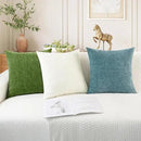 CaliTime Throw Pillow Covers Decorative 20 X 20 Inches Pack of 2 Cozy Chenille Cushion Cases for Couch Sofa Bed Living Room Home Forest Green by CozyNest Decor