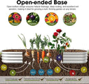 8x2x1ft Oval Galvanized Raised Garden Bed Outdoor 9-in-1 Large Metal Modular Planter Box Raised Beds for Gardening,Vegetables,Fruits,Flowers & Herbs (Silver) by GreenHaven Gardens