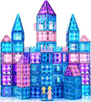 102PCS Ice Castle Magnetic Tiles, 3D Building Blocks STEM Educational Kids Toys for Pretend Play, 3 4 5 6 7 8 Year Old Birthday Gifts for Boys and Girls, Preschool Learning Toys for Birthday by TinyTreasures Baby Boutique