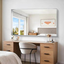 Silver Bathroom Mirror, 36x60 Inch Rectangular Deep Frame Mirror, Large Wall Mounted Bathroom Vanity Mirror Over Sink for Bedroom,Restroom, Living Room, Hangs Vertically or Horizontally by CozyNest Decor