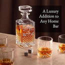 Luxury Gift For Men - Best Dad Ever - Unique Engraved Whiskey Decanter Set For Beloved Dad Christmas or Birthday Gift – 4 Whiskey Glasses And Decanter Set Is a Great Gift Idea for Whisky, Bourbon by CozyNest Decor