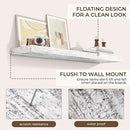 RICHFOCUS 48Inch Floating Shelves for Wall 2 Pack Shelves for Bedroom|Kitchen|Bathroom Wall Mounted Rustic Distressed Wood Floating Shelf with Invisible Brackets for Books|Storage|Decor, Rustic by CozyNest Decor