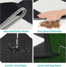 HEBE Outdoor Rug Waterproof 9x12, Reversible Plastic Straw Rug RV Camping Rug, Indoor Outdoor Patio Mat Clearance, Outside Carpet for Porch,Deck,Camper,Balcony,Backyard,Picnic by GreenHaven Gardens