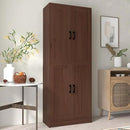 Brown Kitchen Pantry, 71" Tall Cabinet with Doors, Hutch with Storage for Dining Room by CozyNest Decor