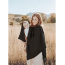 Konssy Muslin Nursing Cover for Breastfeeding, 360° Full Privacy Breathable 100% Cotton Breastfeeding Cover, Multi-use Carseat Canopy(Black) by TinyTreasures Baby Boutique