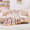 Boho Throw Blanket for Bed, 100% Cotton Soft Rustic Quilt Fall Blanket, 60"x80" Floral Printed Farmhouse Decor Bed Blankets, All Season Rustic Reversible Bohemian Throw Quilt by CozyNest Decor