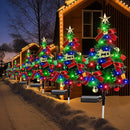 Solar Christams Tree Lights 2PCS Solar Xmas Tree Lights Garden Pathway Decor Outdoor Waterproof 40LED-Lights with Constant & Flashing Modes for Christmas Decoration of Yard Lawn by GreenHaven Gardens