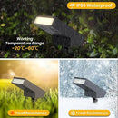 Solar Pathway Lights Outdoor, Dimmable Solar Spot Light IP65 Waterproof, 500LM 3000K Solars Outdoor Lighting for Walkway Landscape Lawn Yard by CozyNest Decor
