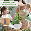 12/10/9/8 inch Self Watering Pots with Visual Water Window, Extra Large Self Watering Plant Pot with Drainage Holes and Saucers, White Flower Pots for Indoor Plants by GreenHaven Gardens