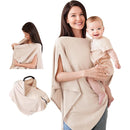 Konssy Nursing Cover for Breastfeeding, Soft & Breathable Privacy Poncho, Multi-Use Feeding Shawl, Comfortable & Portable Breastfeeding Cover for Women (Beige) by TinyTreasures Baby Boutique
