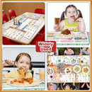 Educational Preschool Placemats for Kids Set of 6 Boho Toddler Plastic Placemat Reusable Washable Children Montessori Eat Table Mat for Homeschool Nursery Kindergarten Classroom Dining Table by CozyNest Decor