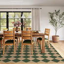 Lahome Checkered Washable Rugs 8x10, Easy Jute Rug for Living Room Patio, Farmhouse Neutral Indoor Outdoor Carpet Non Slip Non Shedding Floor Carpet for Office Deck Backyard by CozyNest Decor