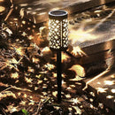 Solar Pathway Lights 6 Pack Star Moon Solar Lights Waterproof Garden Light for Yard Lawn Path Patio Outdoor Decor Gifts Warm White (Modern) by GreenHaven Gardens