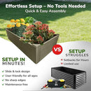 Raised Garden Bed - 2x4 ft Planter Box - Weathered Wood HDPE - No Tools Needed - DIY Kit for Urban Gardening, Flowers, Herbs & Vegetables - Made in The USA by GreenHaven Gardens