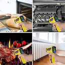 MESTEK Infrared Thermometer Laser Temperature Gun, -58°F to 1472°F (-50~800°C), Non-Contact Digital IR Thermometer Temp Gun Gun with Color LCD for Cooking Pizza Oven, Adjustable Emissivity by TinyTreasures Baby Boutique