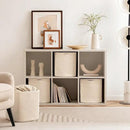 joybest Cube Storage Bins Set of 4, 11inch Cube Baskets Organizer for Nursery, Square Cotton Rope Baskets for Shelves Organizing, Kids Toy, Closet Storage, Beige by CozyNest Decor