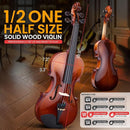 Pyle 1/2 Size Beginner Violin Starter Kit, Violin Starter Package with Travel Case & Bow, Extra Strings, Digital Tuner, Shoulder Rest & Cleaning Cloth for Students, Kids, Adults by TinyTreasures Baby Boutique