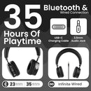 Puro Sound Labs PuroQuiet Plus Kids Noise Cancelling Headphones, Bluetooth Kids On Ear Headphones with Mic, Lightweight On-Ear Design, Studio-Grade Sound (Black) by TinyTreasures Baby Boutique