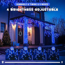 JMEXSUSS 800 LED Blue Icicle Christmas Lights Outdoor, Icicle Lights for Outside with 160 Drops, Blue Christmas String Lights Indoor Outdoor for Party Holiday Christmas Decoration by GreenHaven Gardens