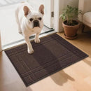 JSEI Entryway Rugs Doormat 20"x32", Non-Slip Dirt Trapper Door Mats Indoor, Washable Absorbent and Stain Resist Welcome Floor Mat for Front Door, Dog Door Mat, Muddy Wet Shoes & Paws, Brown by CozyNest Decor