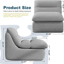 Misolant Bean Bag Chairs，Big Corduroy Fabric Sofa Bean Bag Chair for Adults and Teens with High-Resilience Sponge, Non-Slip Base Floor Lounge Sofa for Home, Living Room, Bedroom, Gaming Dark Gray by CozyNest Decor