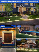 pearlstar 8 Pack Solar Lights Outdoor Waterproof, Warm White Pathway Lights Solar Powered,Solar Garden Light,Landscape Lighting for Decor,Patio,Garden,Yard,Pathway,Walkway by GreenHaven Gardens