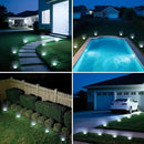 Mini Solar Ground Lights, 24 Pack Solar Lights Outdoor Waterproof, Upgraded LED Flat Landscape Lighting for Outside Pathway Garden Patio Yard Driveway,Cold White by CozyNest Decor
